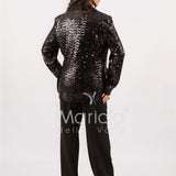 Completo in paiette tailleur  3 pezzi JC35273 NERO MARICLA ELEGANCE