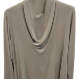 Maglia tinta unita con scollo a cascsata GR1416 BEIGE MARICLA