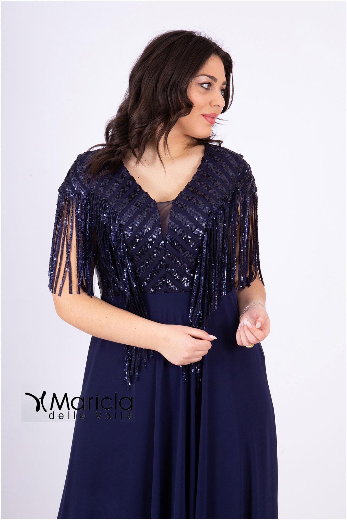 con paiette pioggia JC34829 BLU MARICLA ELEGANCE