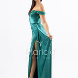 Abito lungo scollo omerale JC35274 VERDE MARICLA ELEGANCE