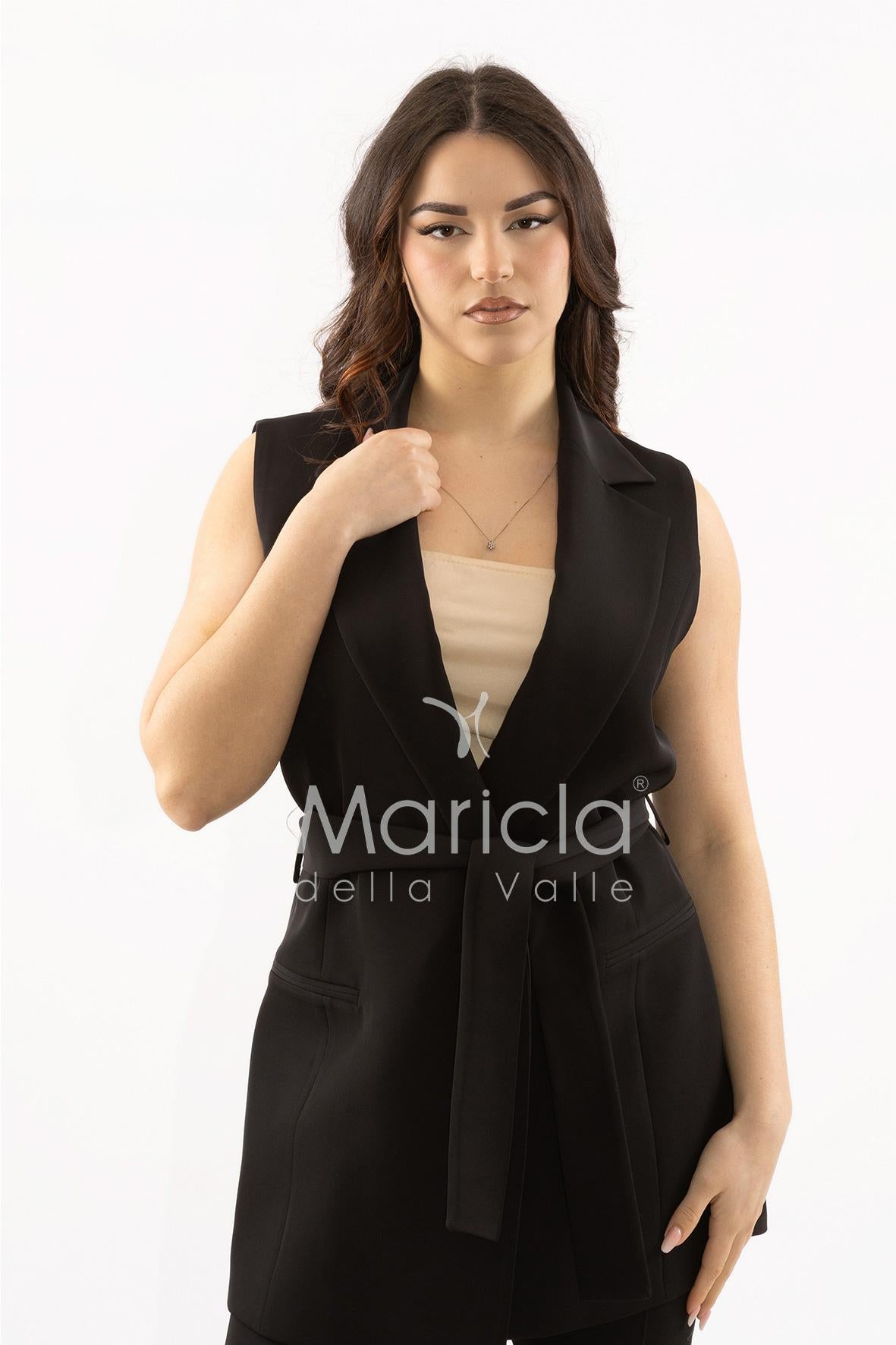 completo gilet e pantalone PF509CP NERO SHARON