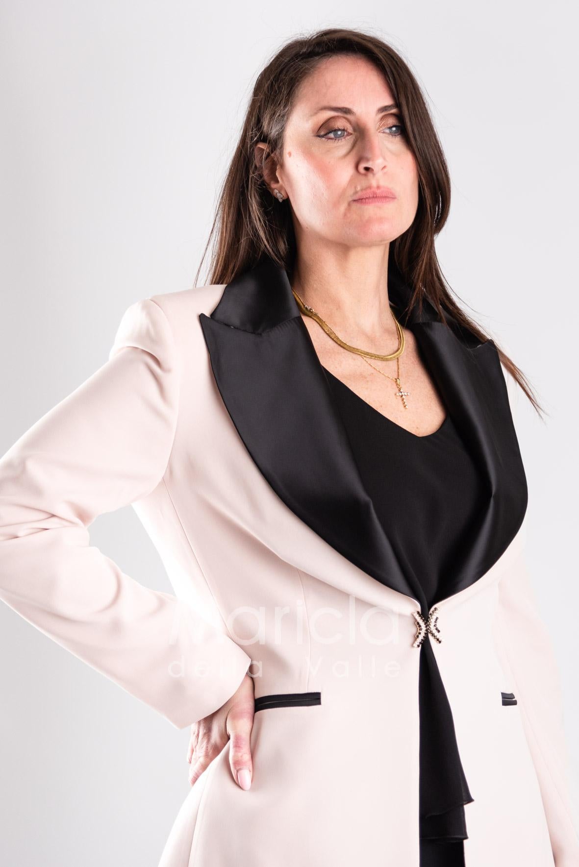 Tailleur smoking Completo 3 pezzi SH408 CREMA SHARON