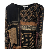 Maglia a fantasia patchwork CARS08169 NERO MARICLA