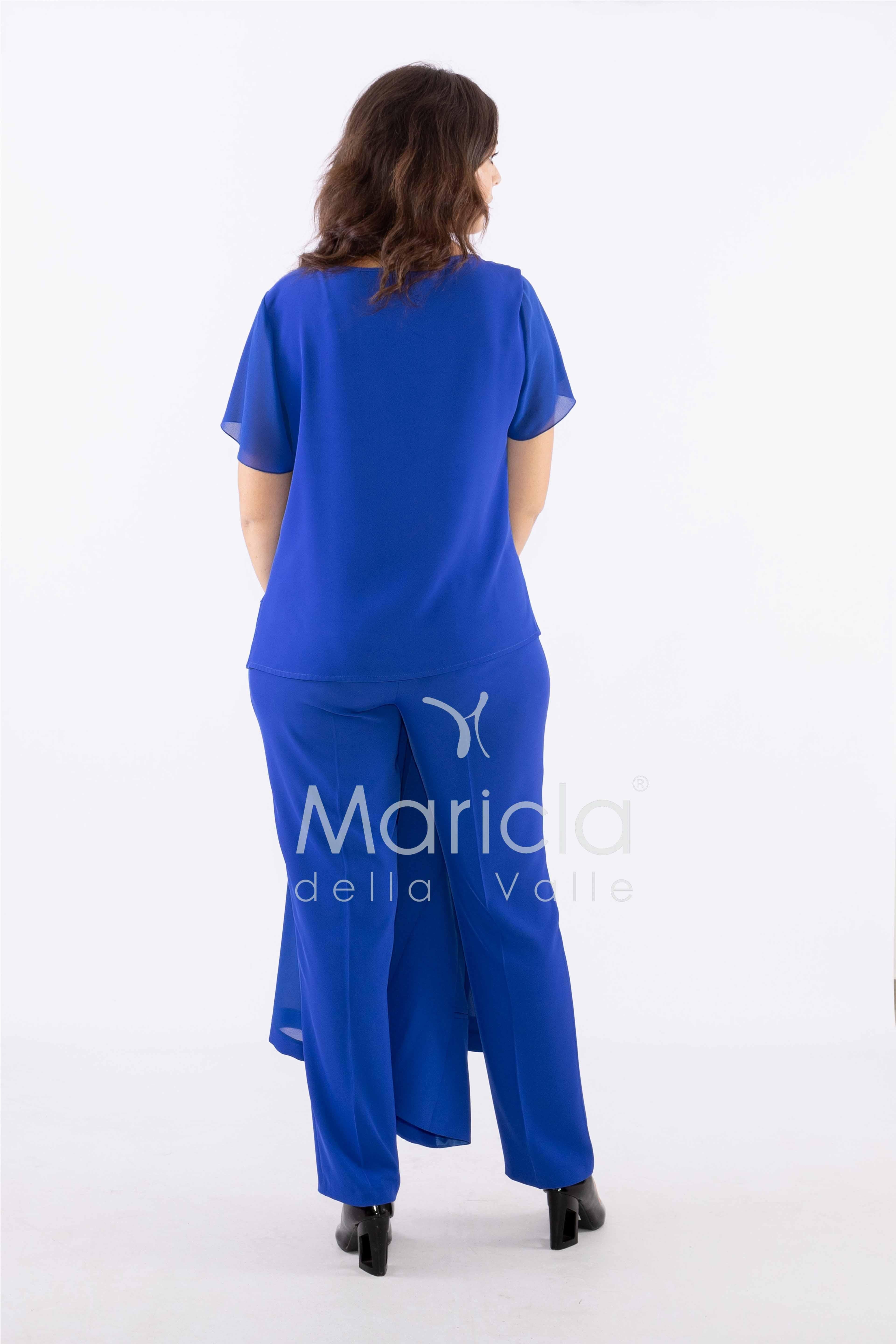 tailleur strass onda collo PF2180 ROYAL PAOLA FORTI