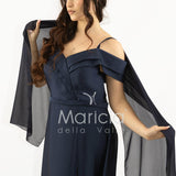 abito lungo scollo omerale SH854AL BLU SHARON