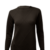 Maglia  a rombi 100% lana CF4366 MORO CARLA FERRONI