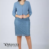 tubino pizzo con giacca GU570 POLVERE MARICLA ELEGANCE