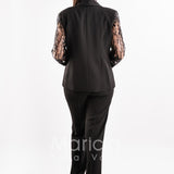 tailleur 3 pz ricamati PF217 NERO PAOLA FORTI