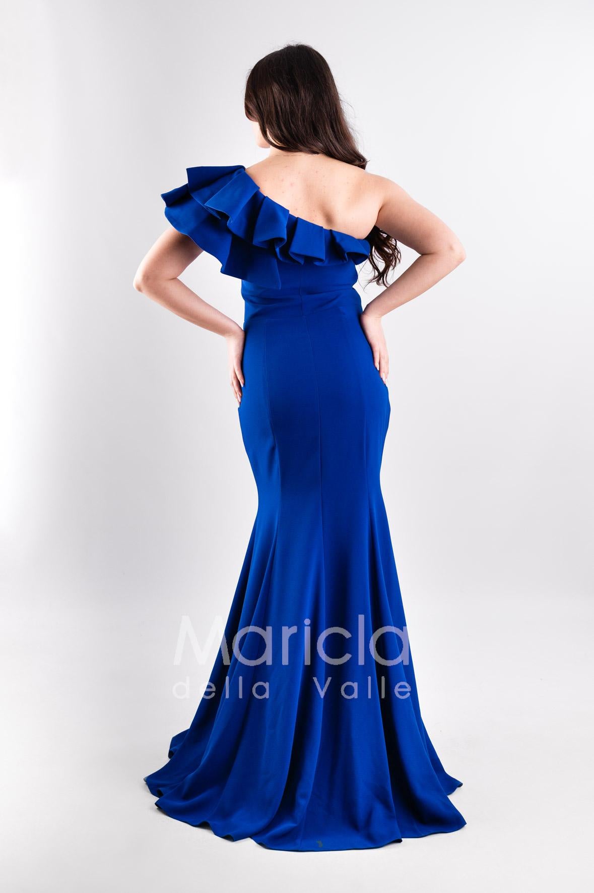 abito crepe elastico arricciatura GC85 ROYAL GIGLI CERIMONIA