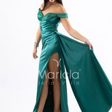 Abito lungo scollo omerale JC35274 VERDE MARICLA ELEGANCE