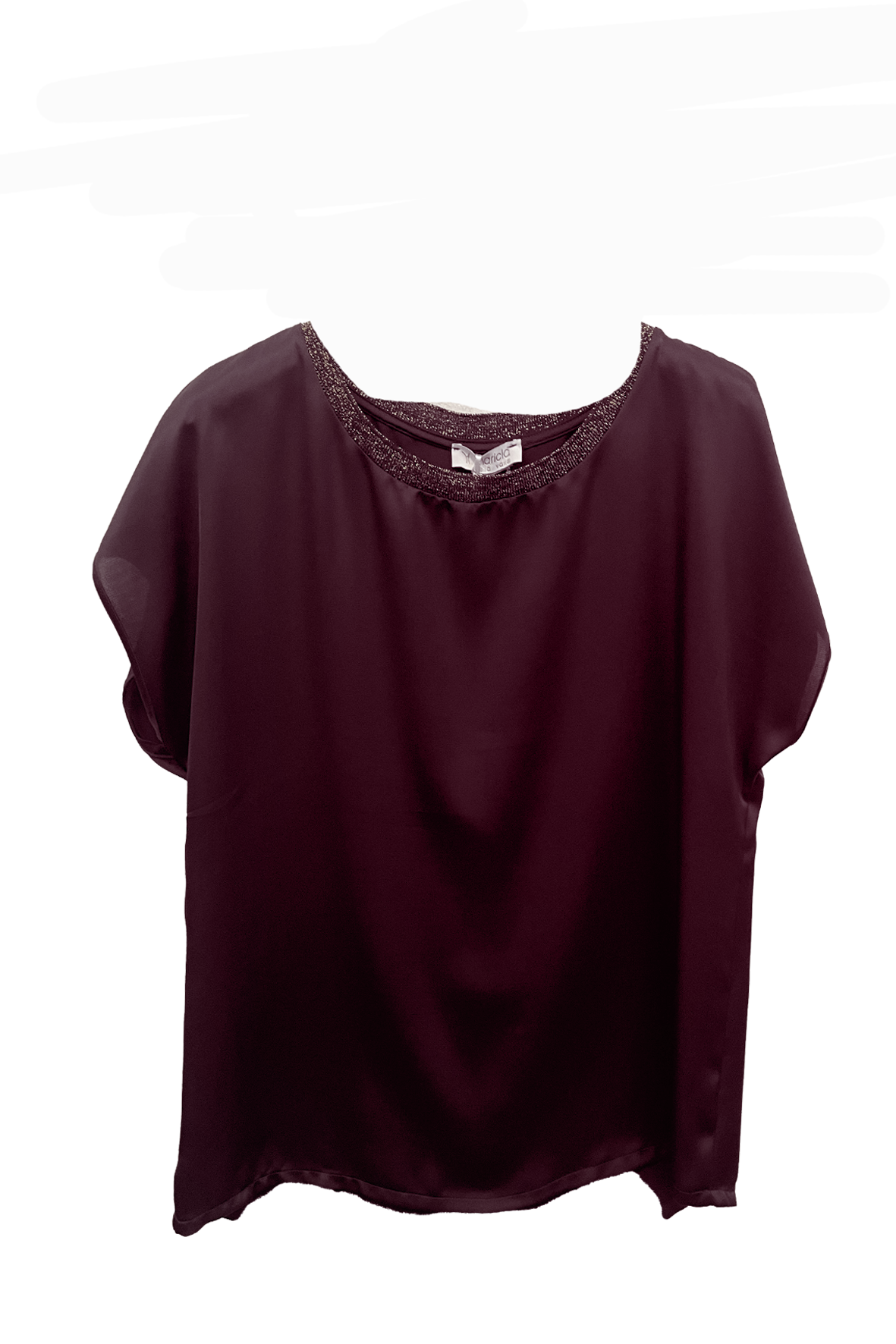 casacca mezza manica lurex ROMI2638 AMARONE MARICLA
