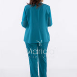 tailleur smoking strass PF2330 PETROLIO PAOLA FORTI