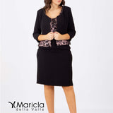 tubino ric.+bolero PF4110 NERO PAOLA FORTI