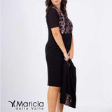 tubino ric.+bolero PF4110 NERO PAOLA FORTI