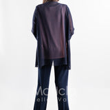 completo 3pz con giacca ricamata PF2190TP BLU PAOLA FORTI