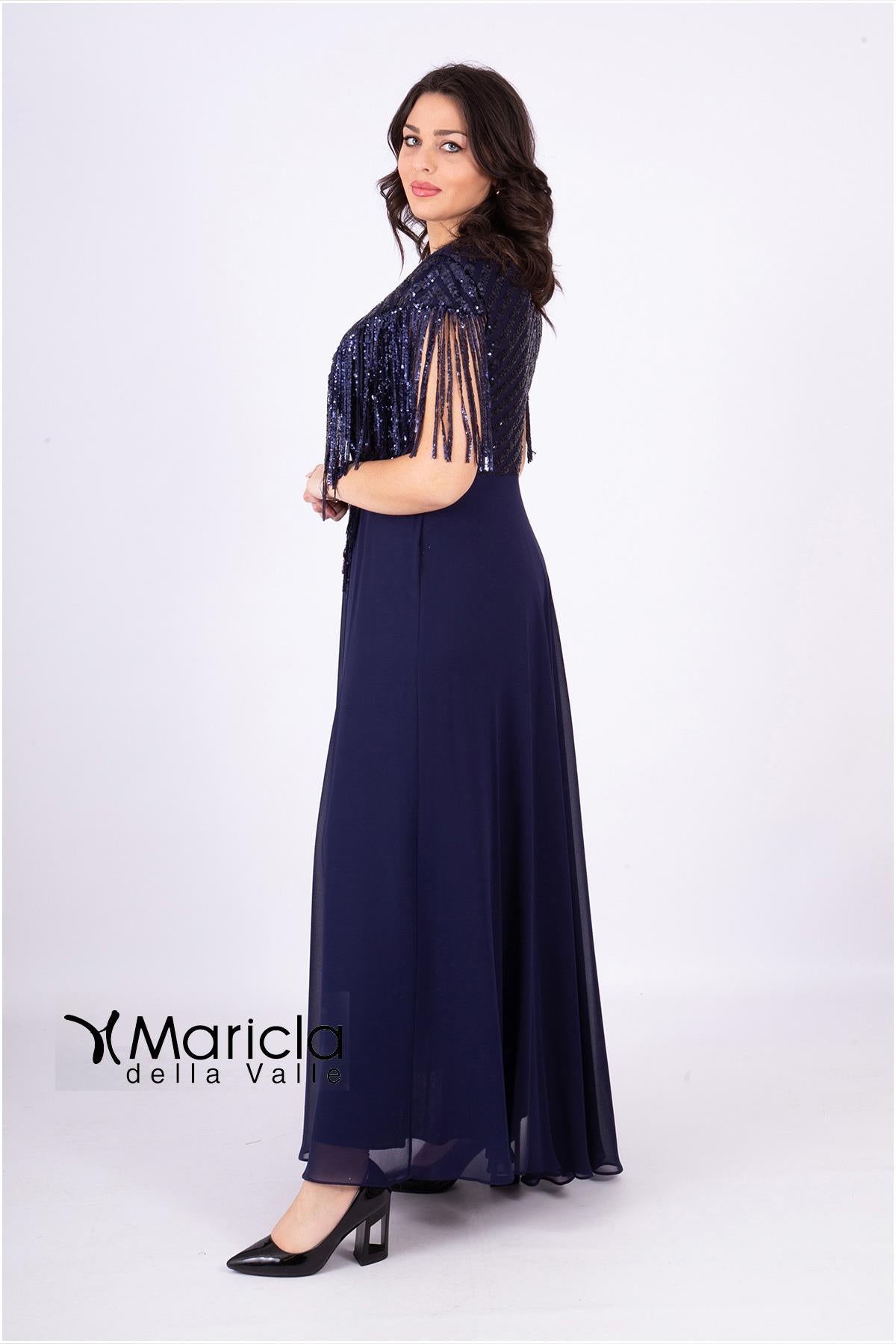 con paiette pioggia JC34829 BLU MARICLA ELEGANCE