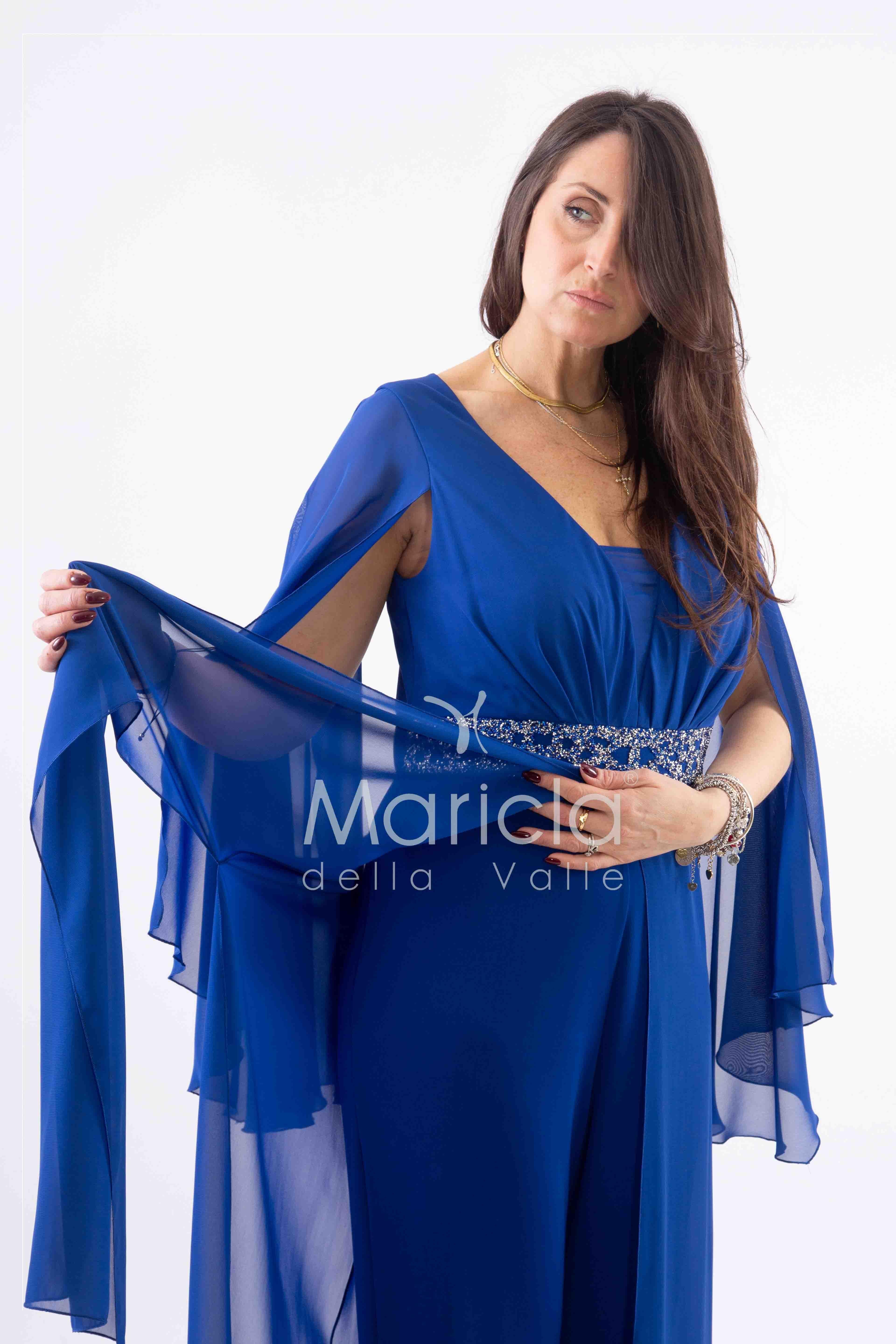 tuta con fascia strass PF105 ROYAL PAOLA FORTI