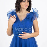 abito lungo arriccio manica JC28790 ROYAL MARICLA ELEGANCE