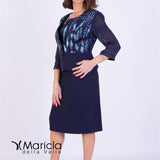 Tubino con giacchino<BR/> PF4000EX BLU PAOLA FORTI