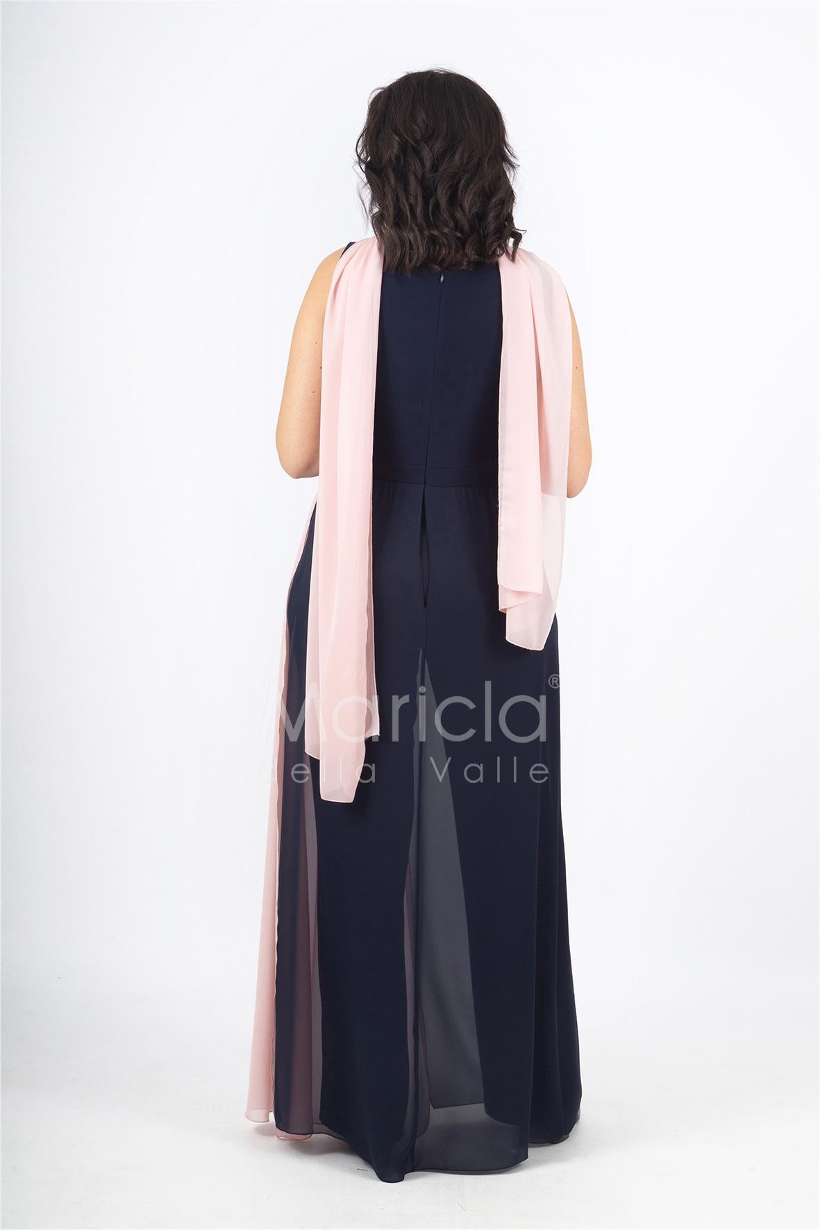 tuta ricamo laser con pannello PF506 BLU PAOLA FORTI