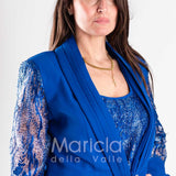 tailleur 3 pz ricamati PF217 ROYAL PAOLA FORTI