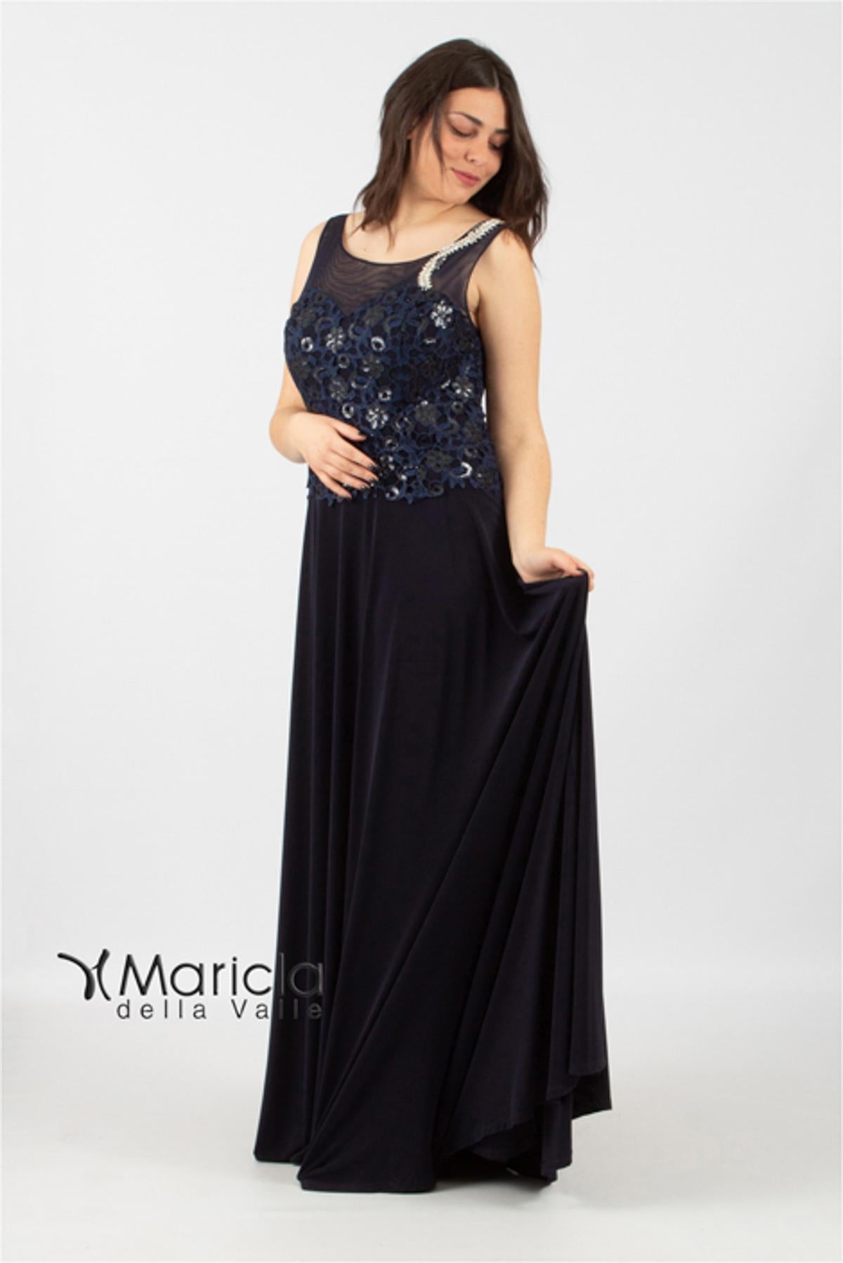 Abito con ricamo MARICLA81AB BLU MARICLA ELEGANCE