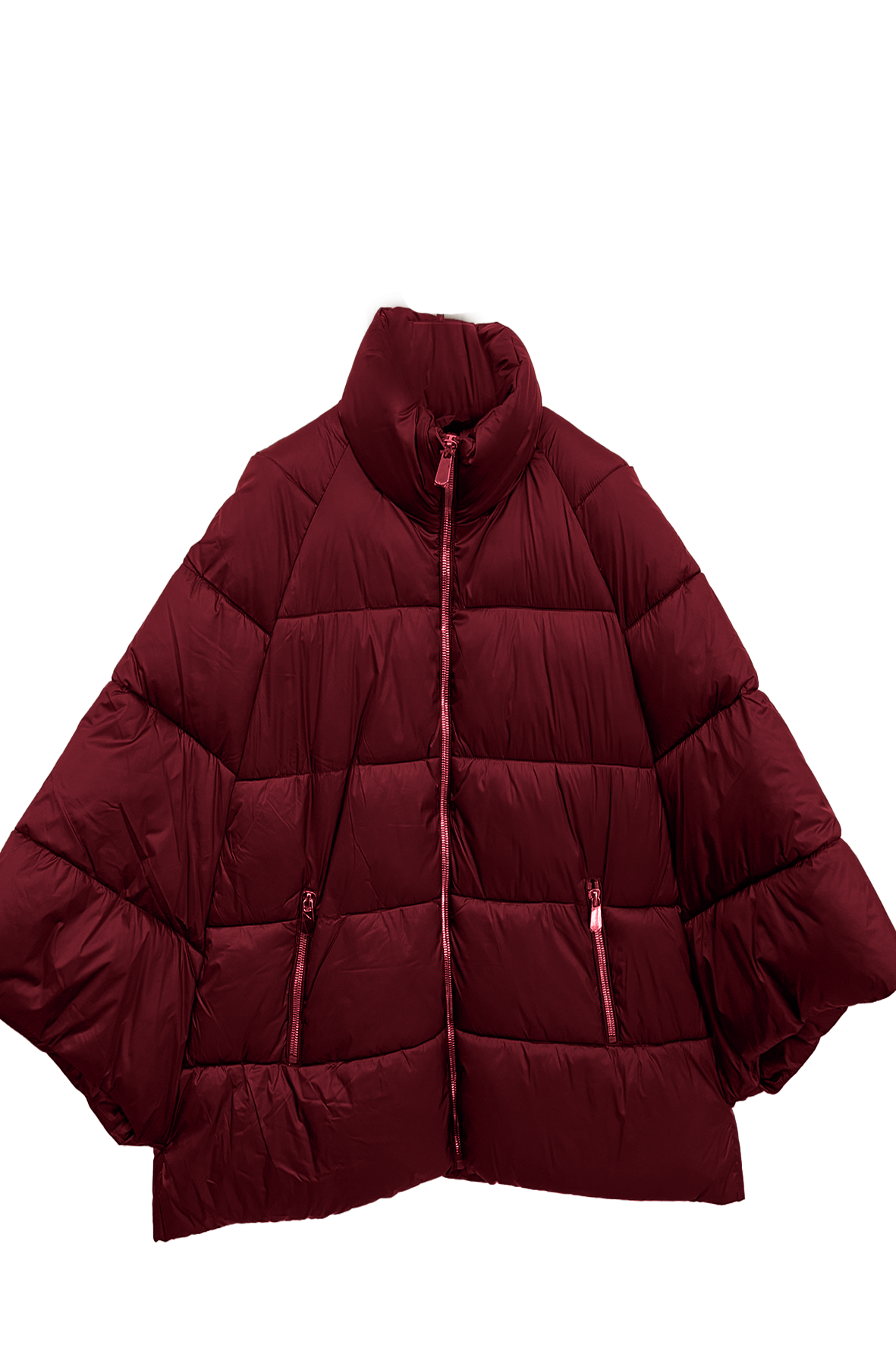 Piumino Corto Oversize con Maniche Ample AZ6837 BORDO MARICLA