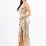 Abito a sirena in paiette FP883020 ORO MARICLA ELEGANCE