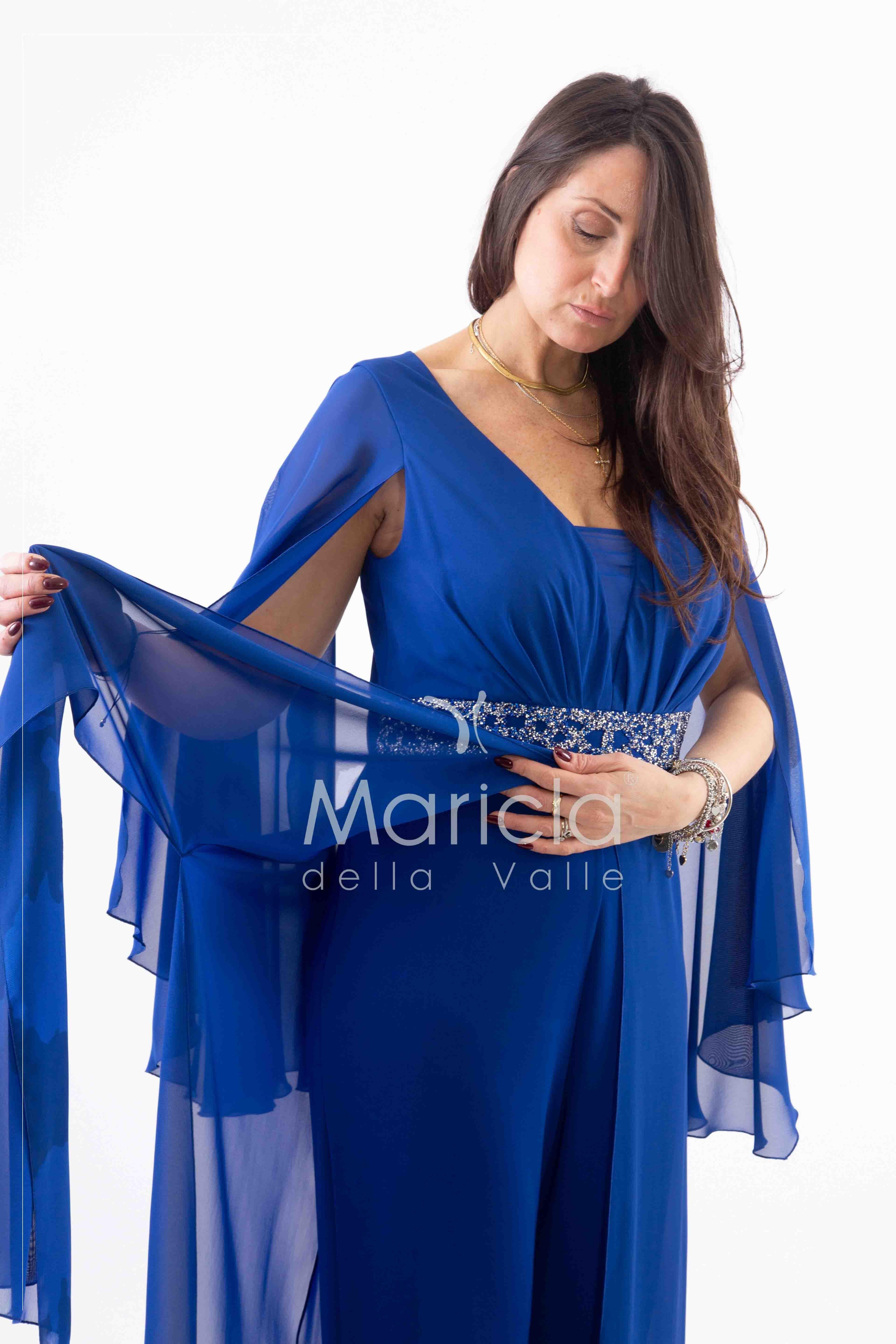 tuta con fascia strass PF105 ROYAL PAOLA FORTI