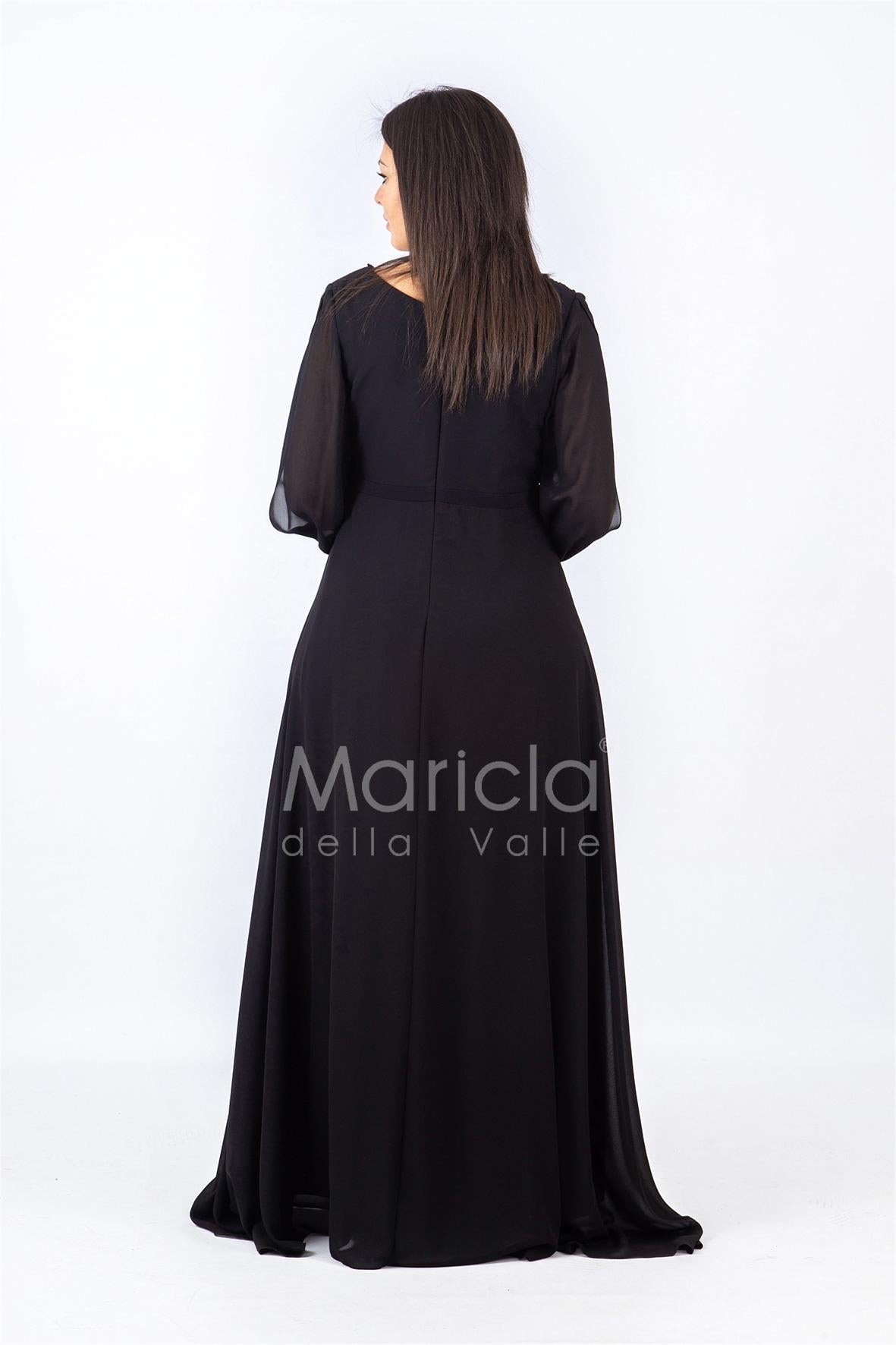 m/lunga aperta PF607 NERO PAOLA FORTI