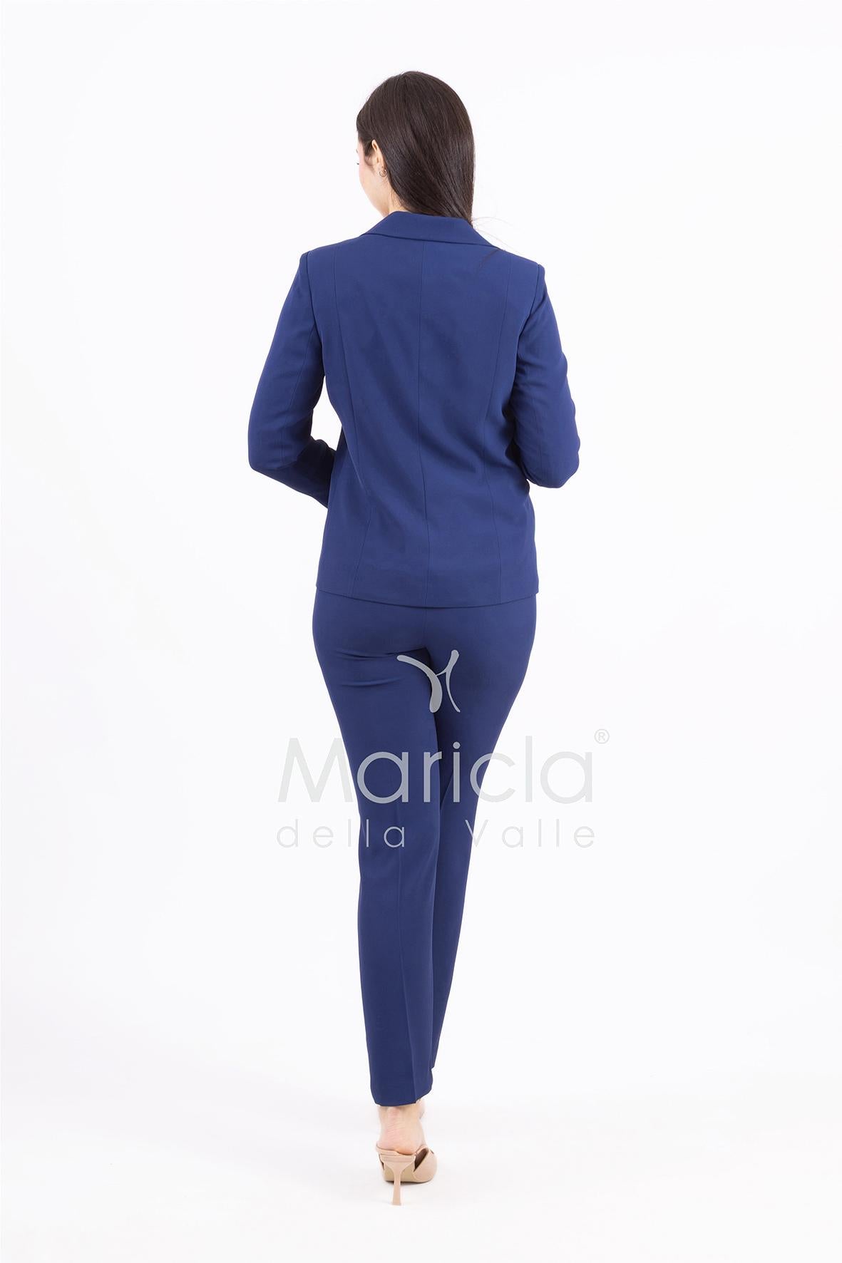 Completo tailleur collo smoking ROMI3872 BLUETTE MARICLA