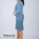 tubino pizzo con giacca GU570 POLVERE MARICLA ELEGANCE