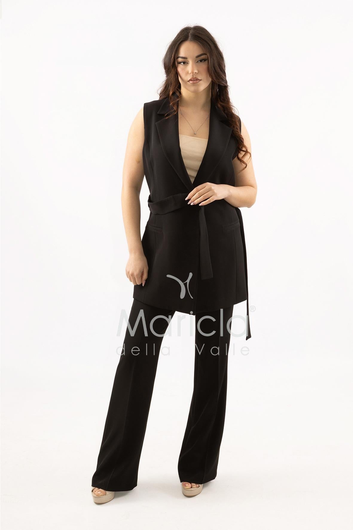 completo gilet e pantalone PF509CP NERO SHARON