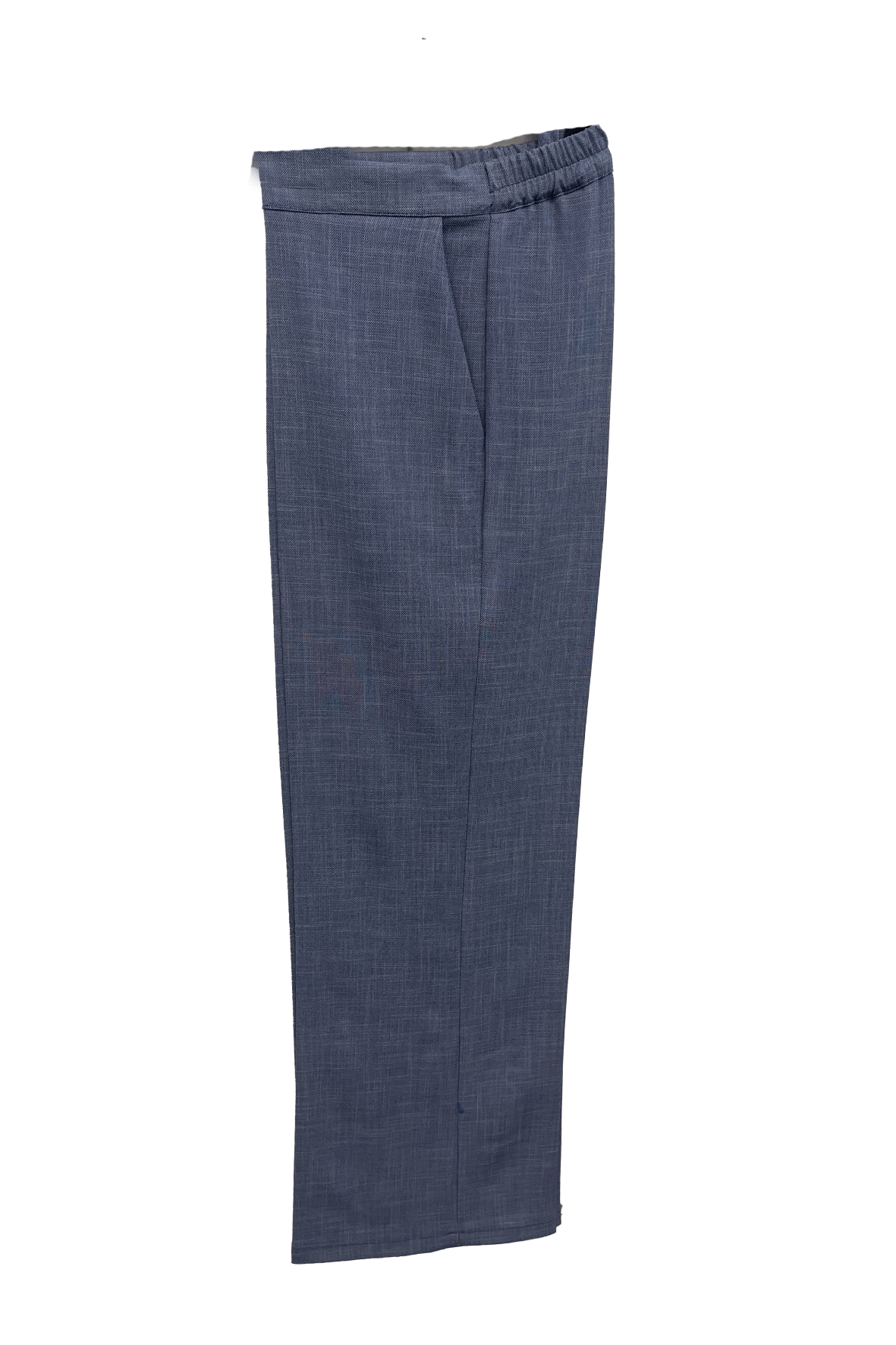 pantalone palazzo effetto lino MS11504SC BLU MARICLA