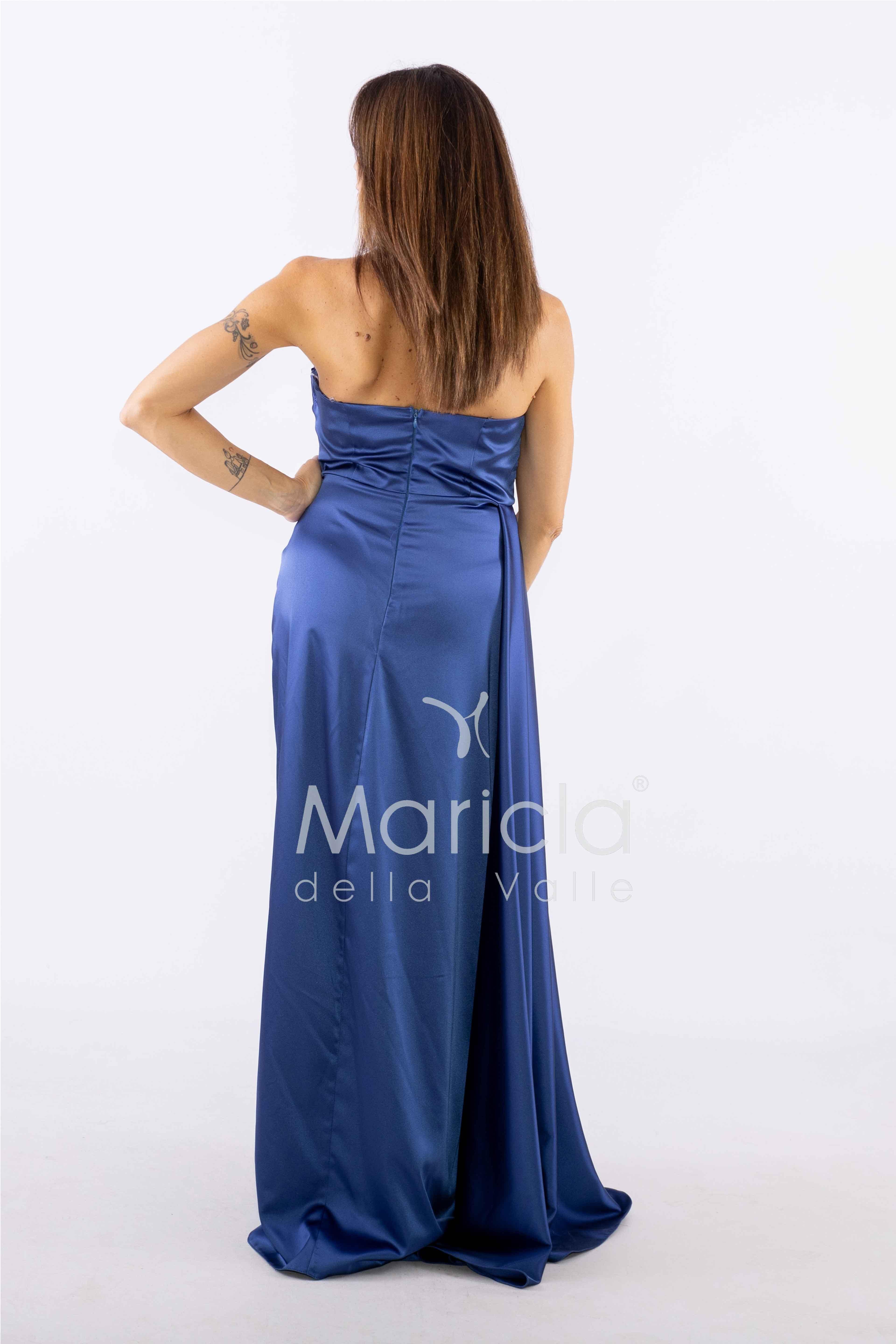 abito lungo drappeggio seno FI80008 TAMPONE MARICLA ELEGANCE