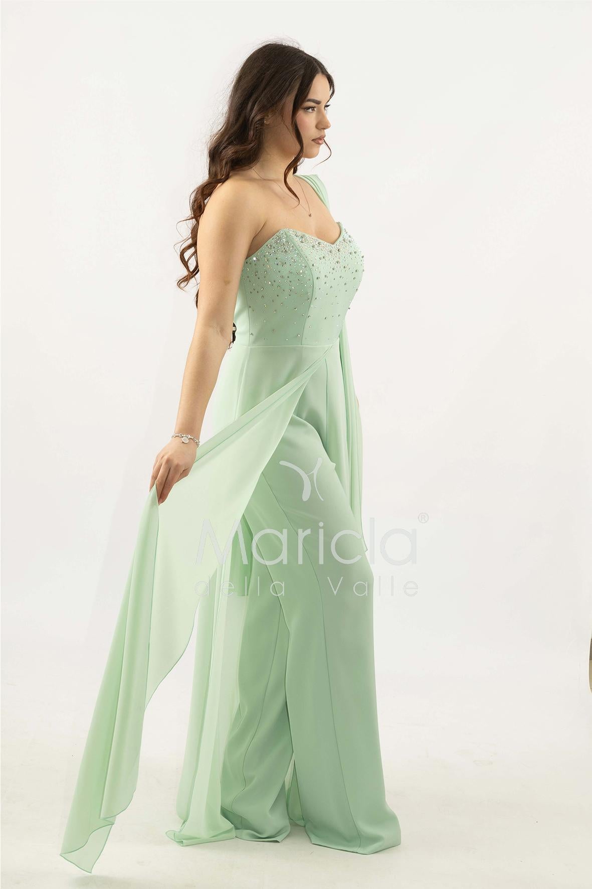 tuta con corpetto strass SH914TU MENTA SHARON
