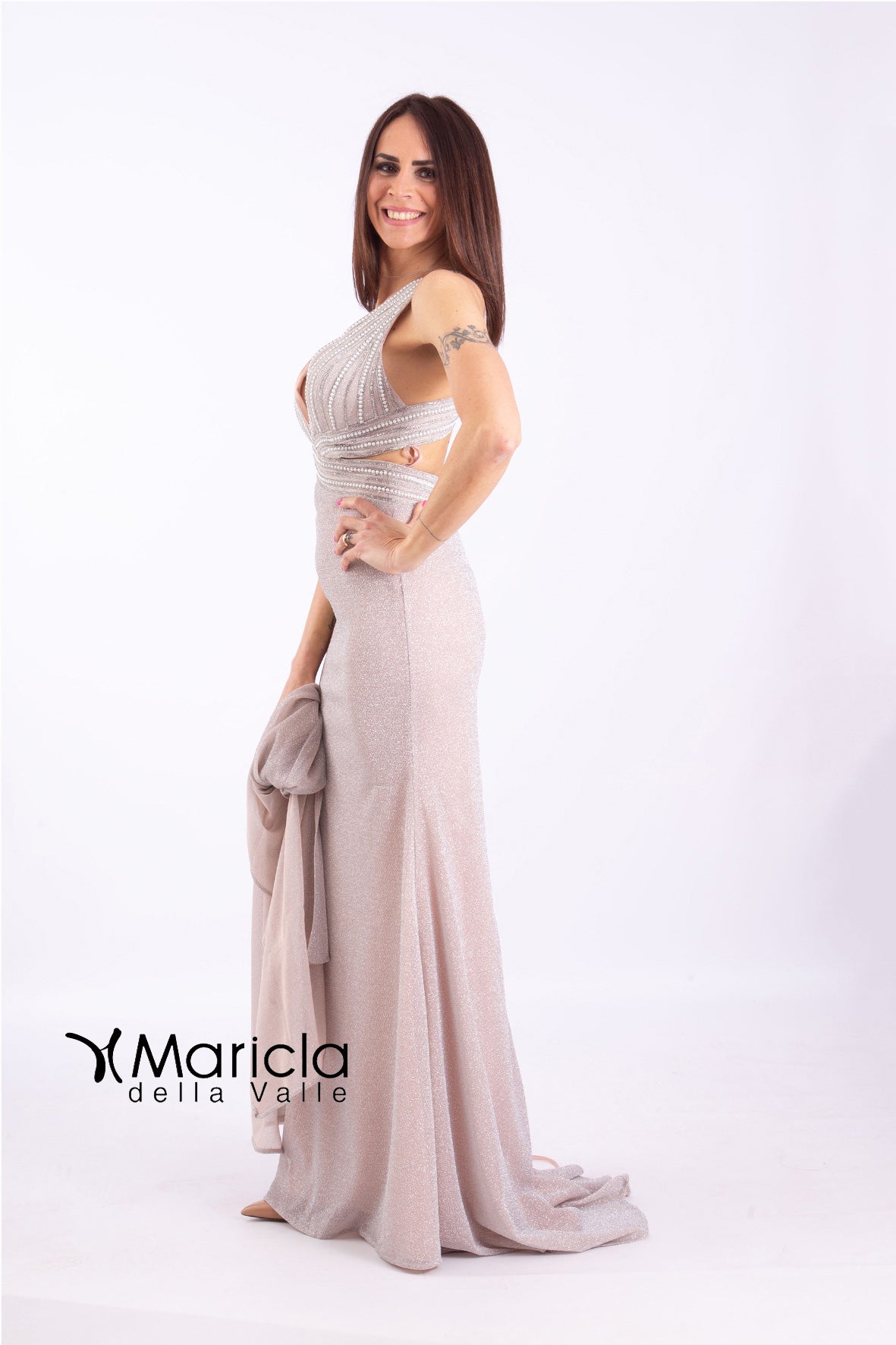 lungo sirena glitter JC34708 PLATINO MARICLA ELEGANCE 