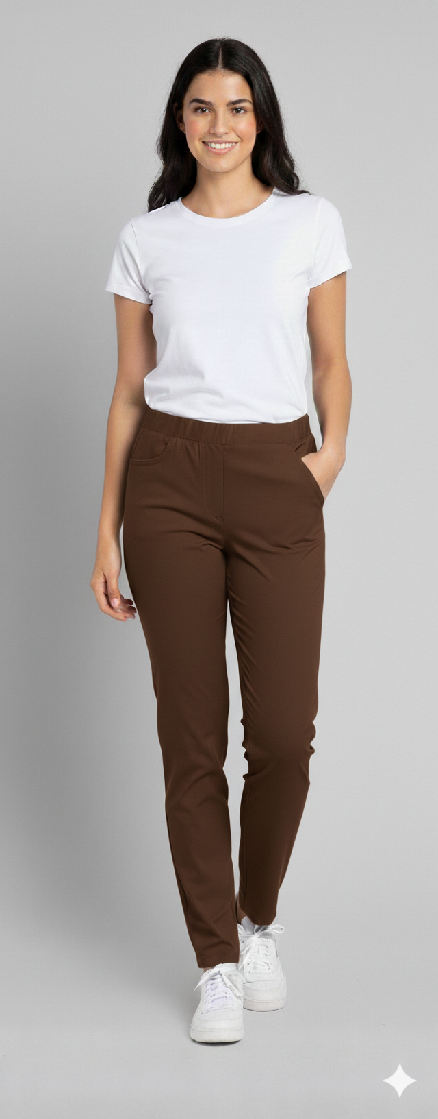 pantalone elastico CF16020P26 MORO CARLA FERRONI 