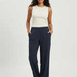 pantalone fluido palazzo CF17751 BLU CARLA FERRONI 