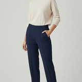 Pantalone Jogger Urban-Chic con Nervatura Frontale CF22111 BLU CARLA FERRONI 