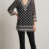 Caftano fantasia a pois CF32522 NERO CARLA FERRONI 
