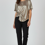 maglia nodo metallica CF50093 BEIGE CARLA FERRONI 