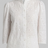 camicia con microstrass CF50097 BIANCO CARLA FERRONI 