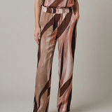 pantalone fantasia CF70199 ARANCIO CARLA FERRONI 