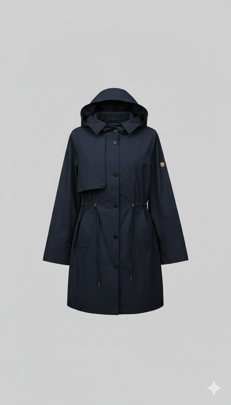 Parka Leggero con Cappuccio LIN11 BLU LINDAS 