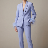 tailleur smoking con piume AD09326 GLICINE MARICLA 