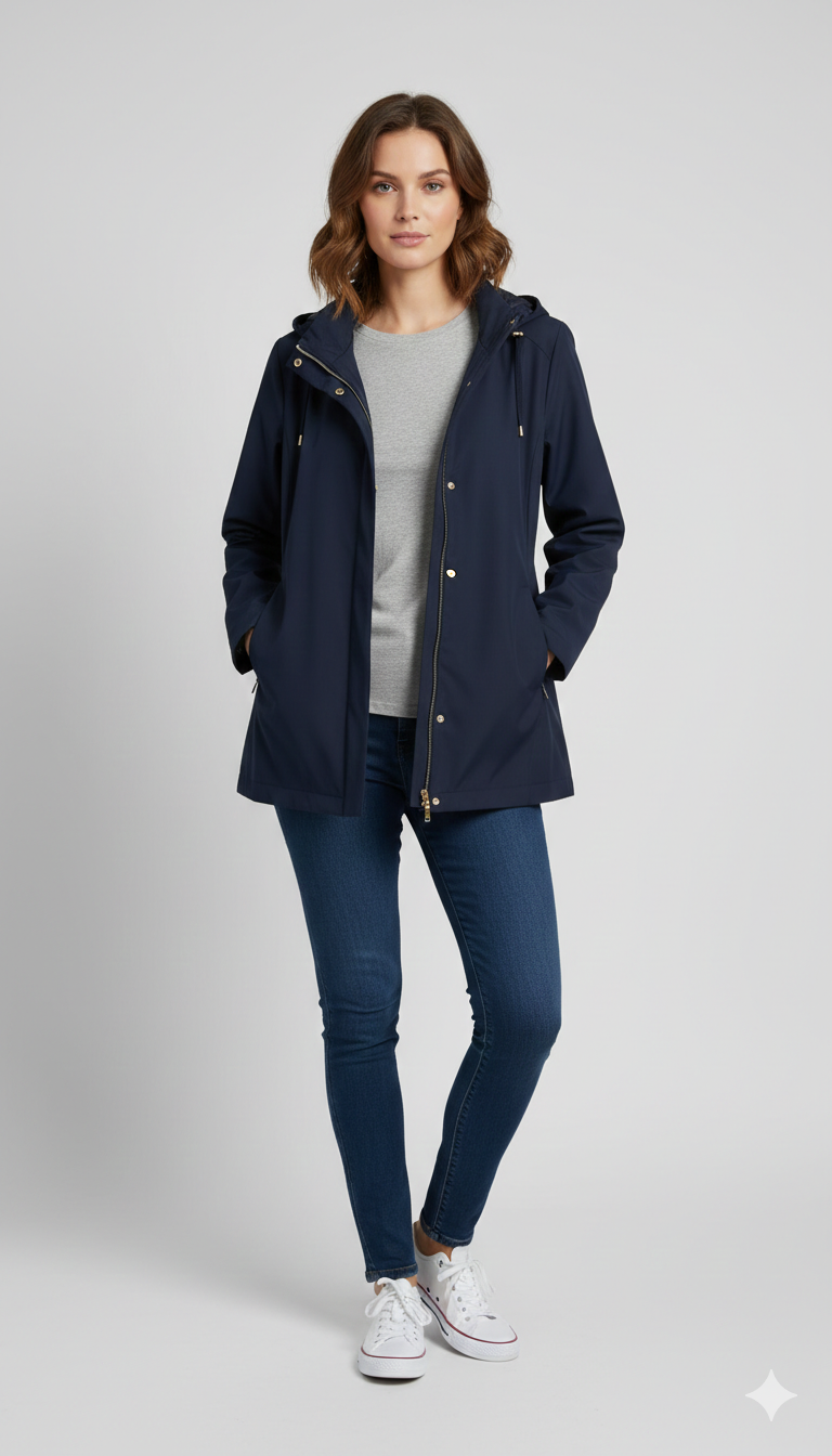 Parka Tecnico con Cappuccio ARTISTA BLU MARICLA 