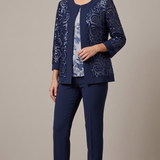 completo 3 pezzi macramè ASTRID BLU MARICLA 