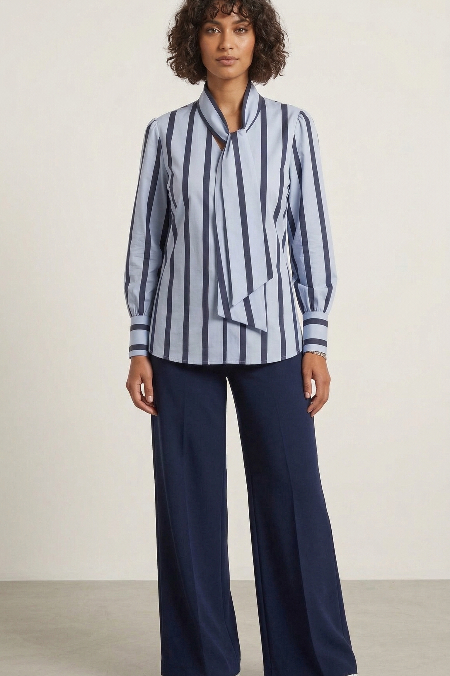camicia rigata DB10871 CELESTE MARICLA 
