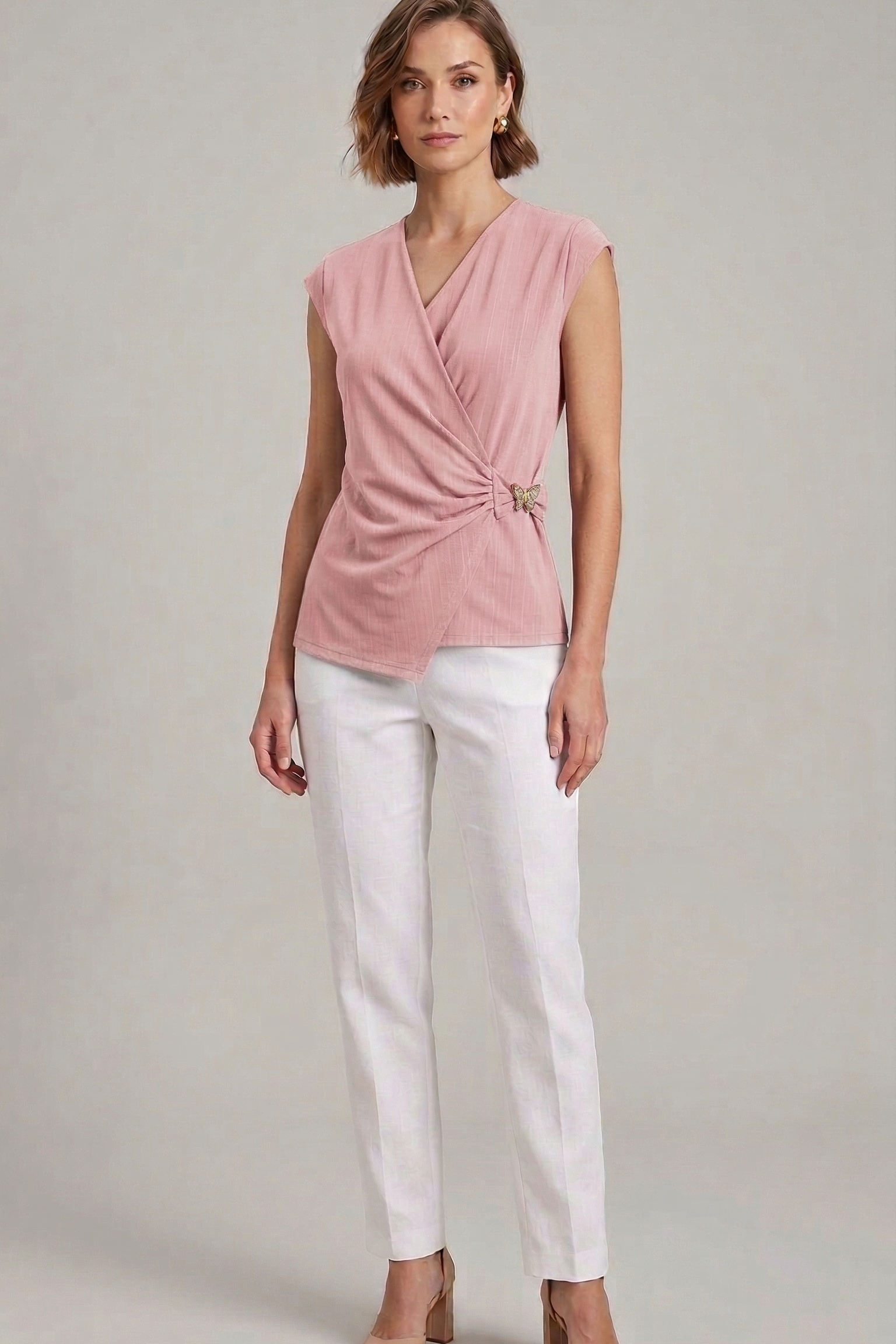 canotta scollo sceso DB10902 ROSA MARICLA 